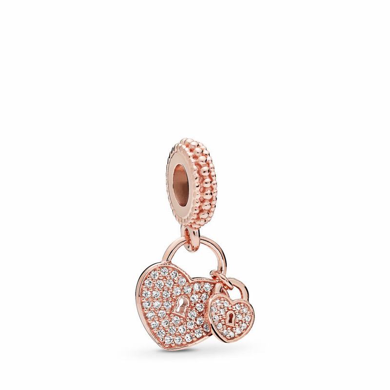 Pandora Australia Rose™ Love Locks Dangle Charm | QJTHVP492